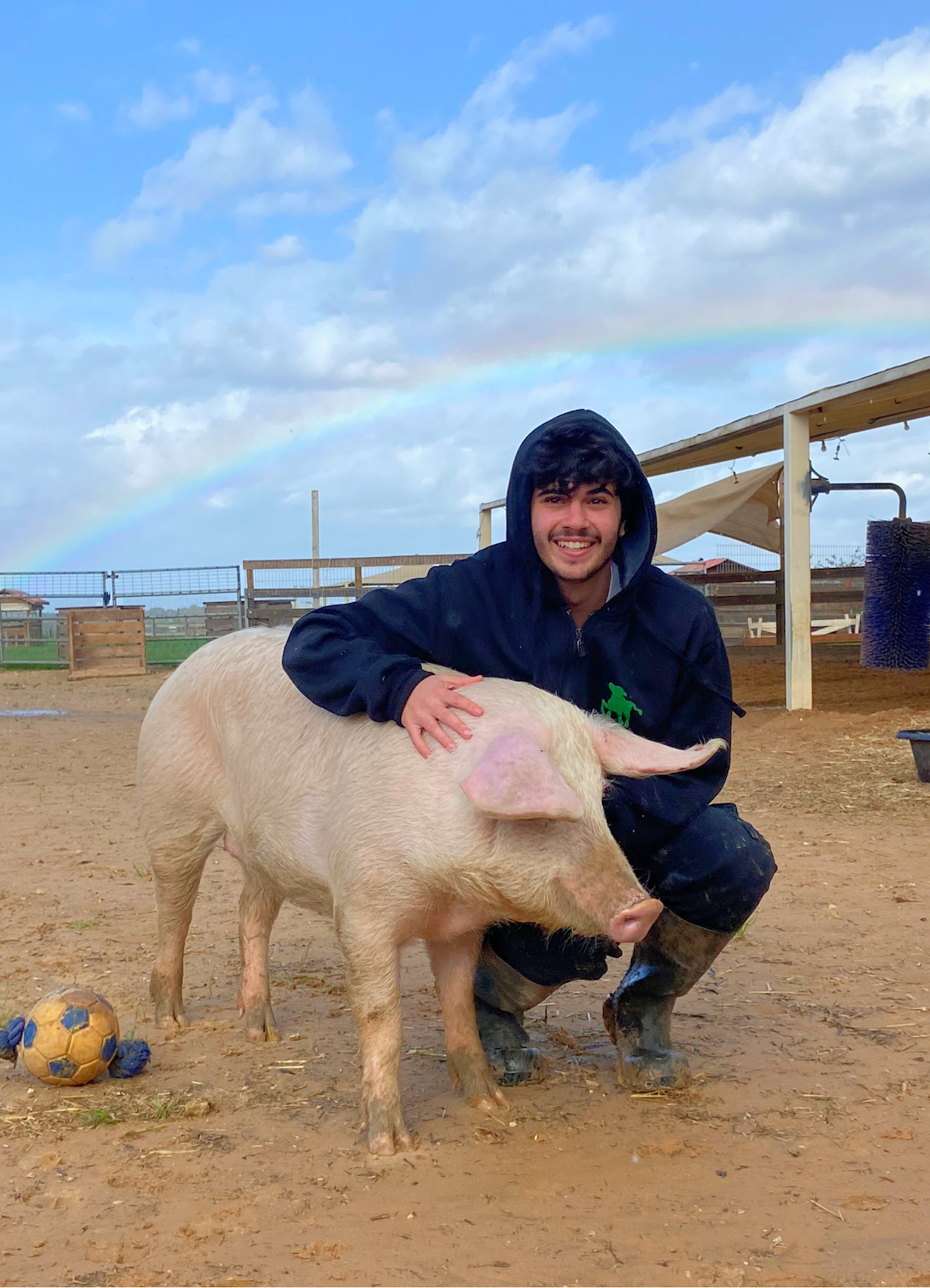 Maor and Shlomit at Freedom Farm Sanctuary